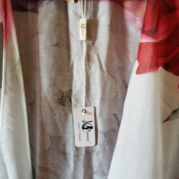 Beautiful floral kimono beach cover NWT - Picture 3 of 4